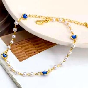 Evil Eye 14K Gold Plated Anklet